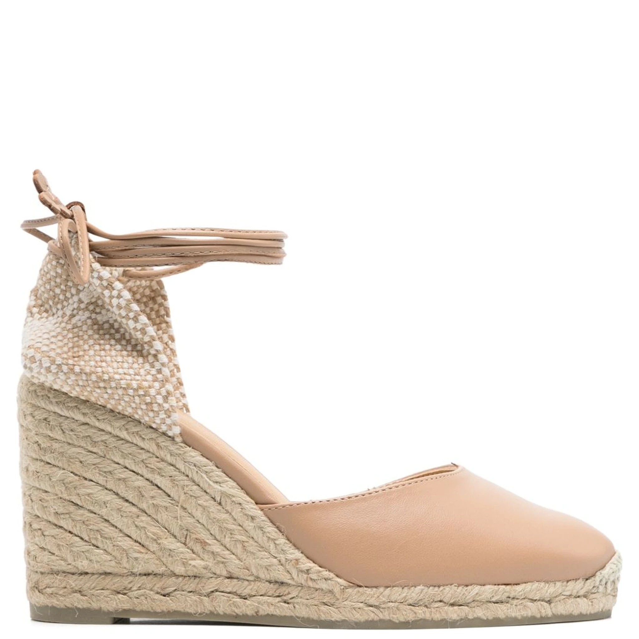 Carina Leather Espadrilles In Neutral