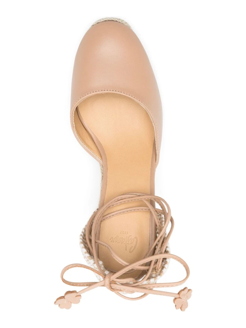 Carina Leather Espadrilles In Neutral