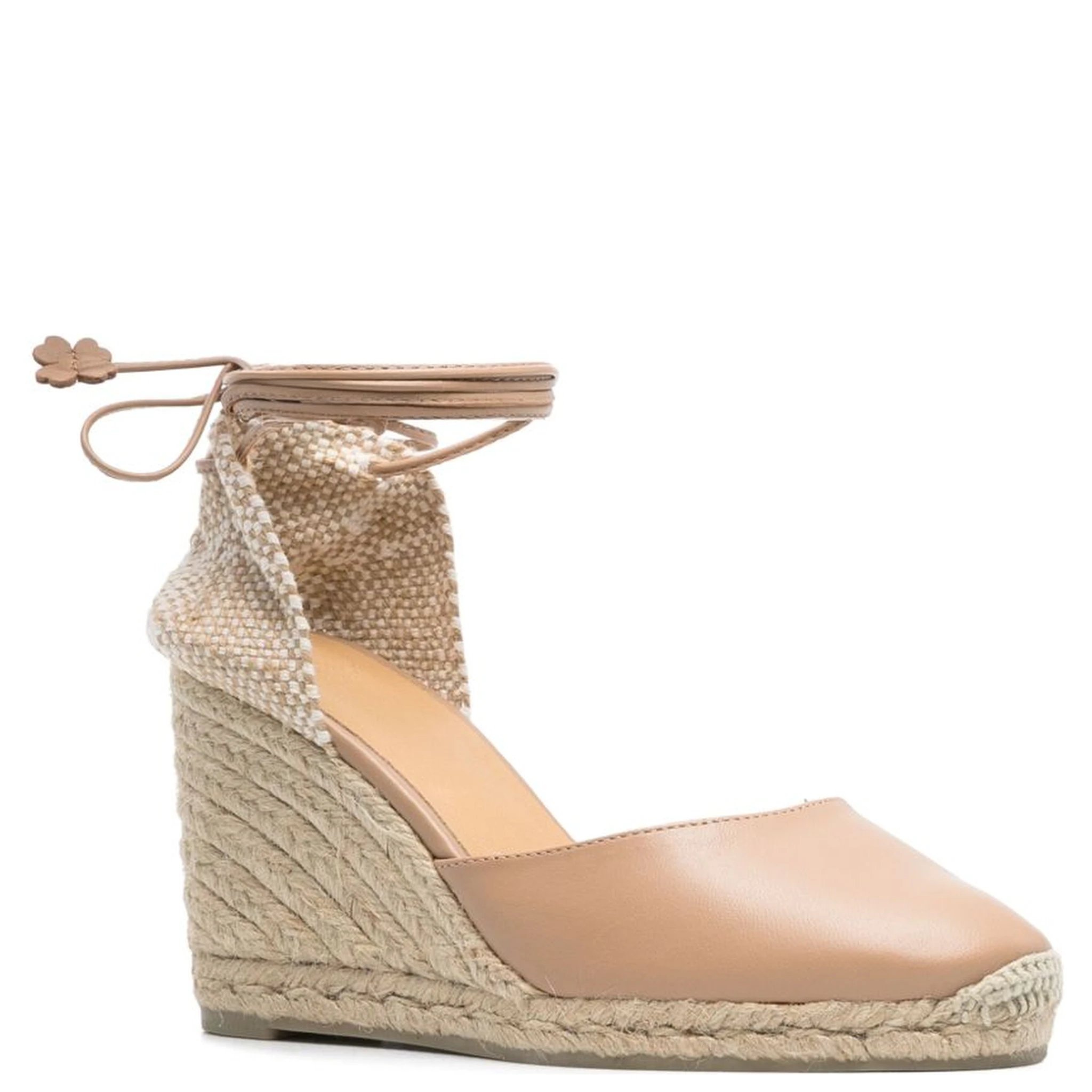 Carina Leather Espadrilles In Neutral