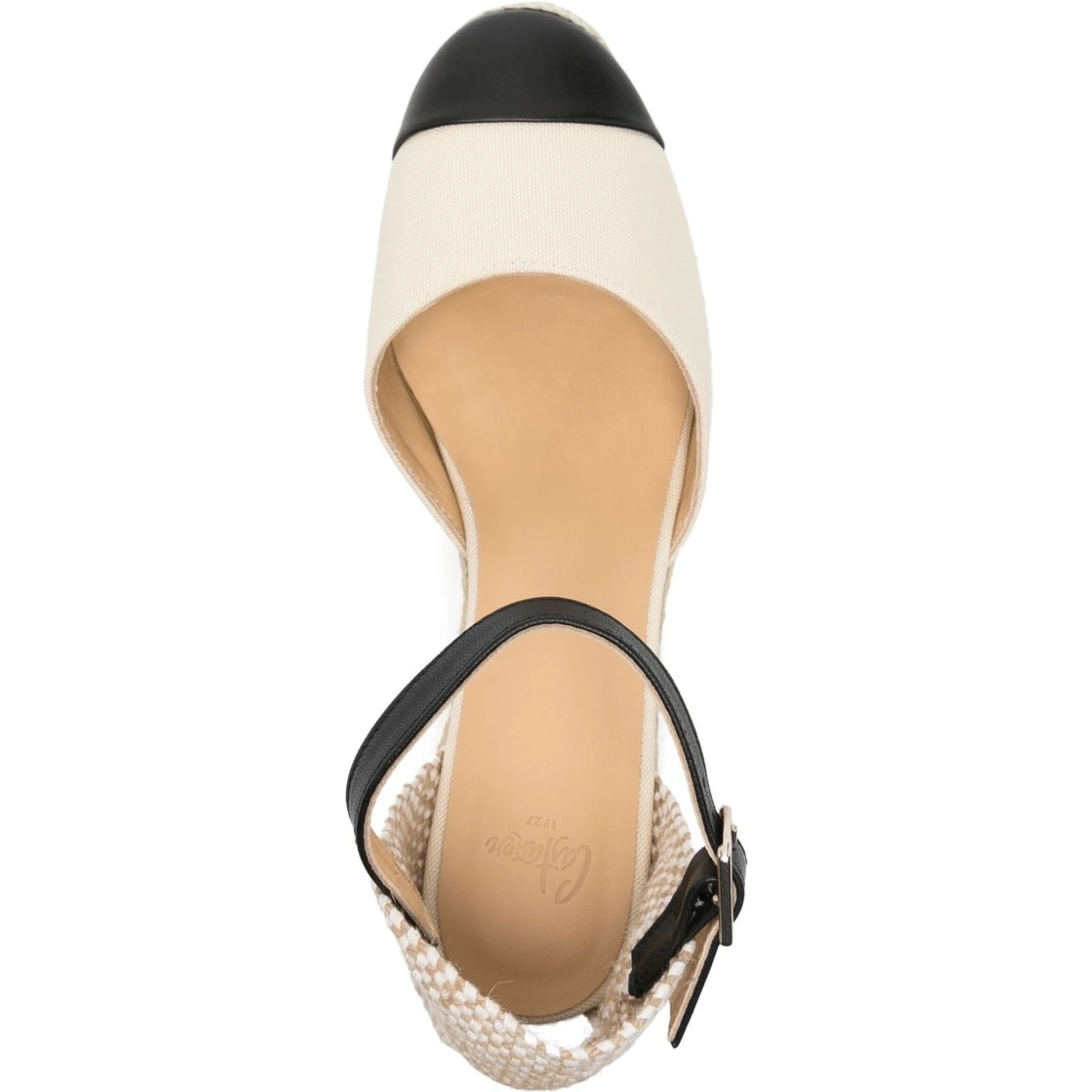 Coraline Canvas Espadrilles Braided Raffia Sole In White