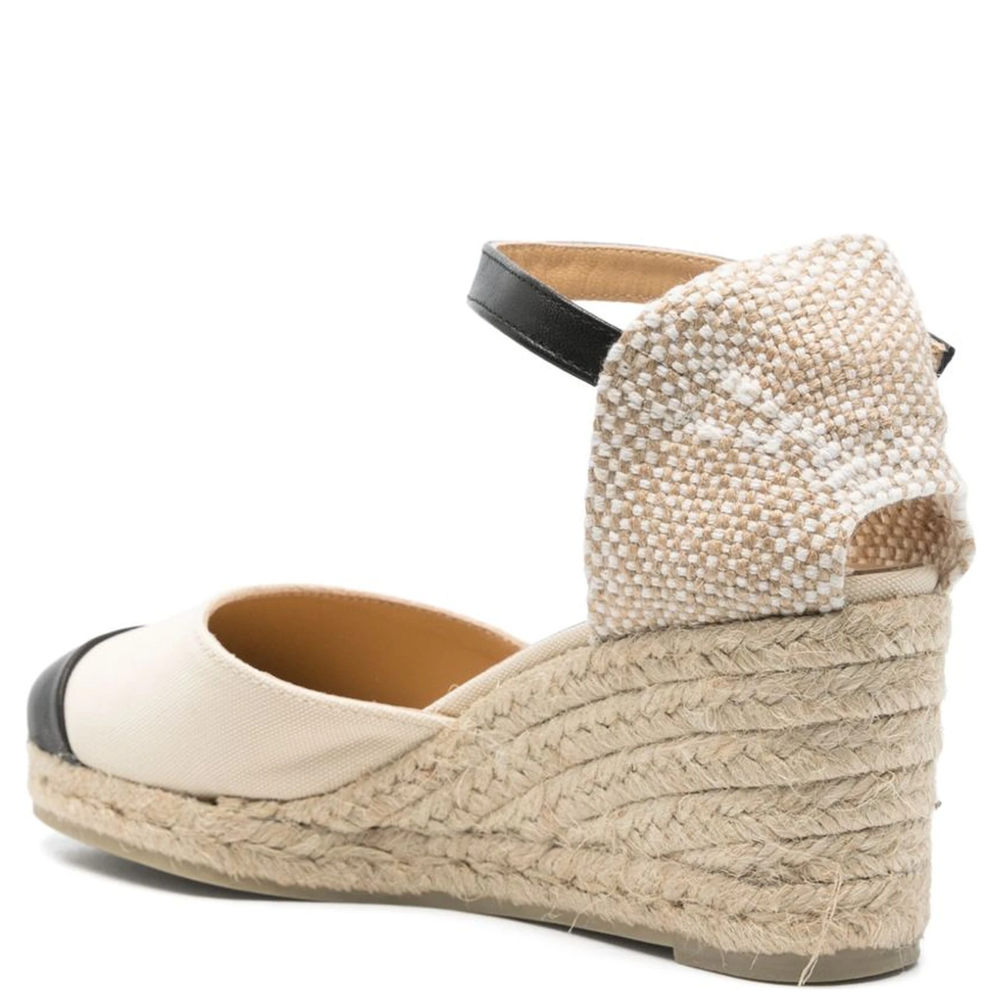 Coraline Canvas Espadrilles Braided Raffia Sole In White