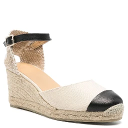 Coraline Canvas Espadrilles Braided Raffia Sole In White