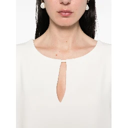 keyhole-neck blouse