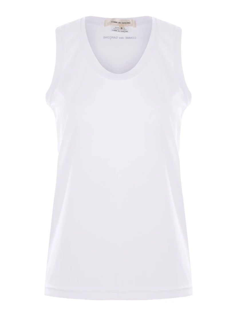 branded sleeveless t-shirt