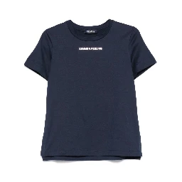 Logo Crew Neck Cotton T-shirt In Blue