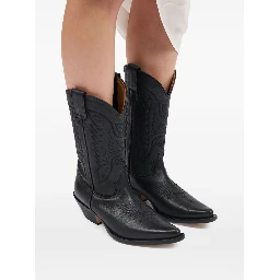 Mm6 By Maison Margiela Pointed Toe High Shaft Black Boots