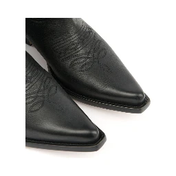 Mm6 By Maison Margiela Pointed Toe High Shaft Black Boots