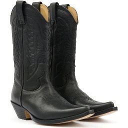 Mm6 By Maison Margiela Pointed Toe High Shaft Black Boots