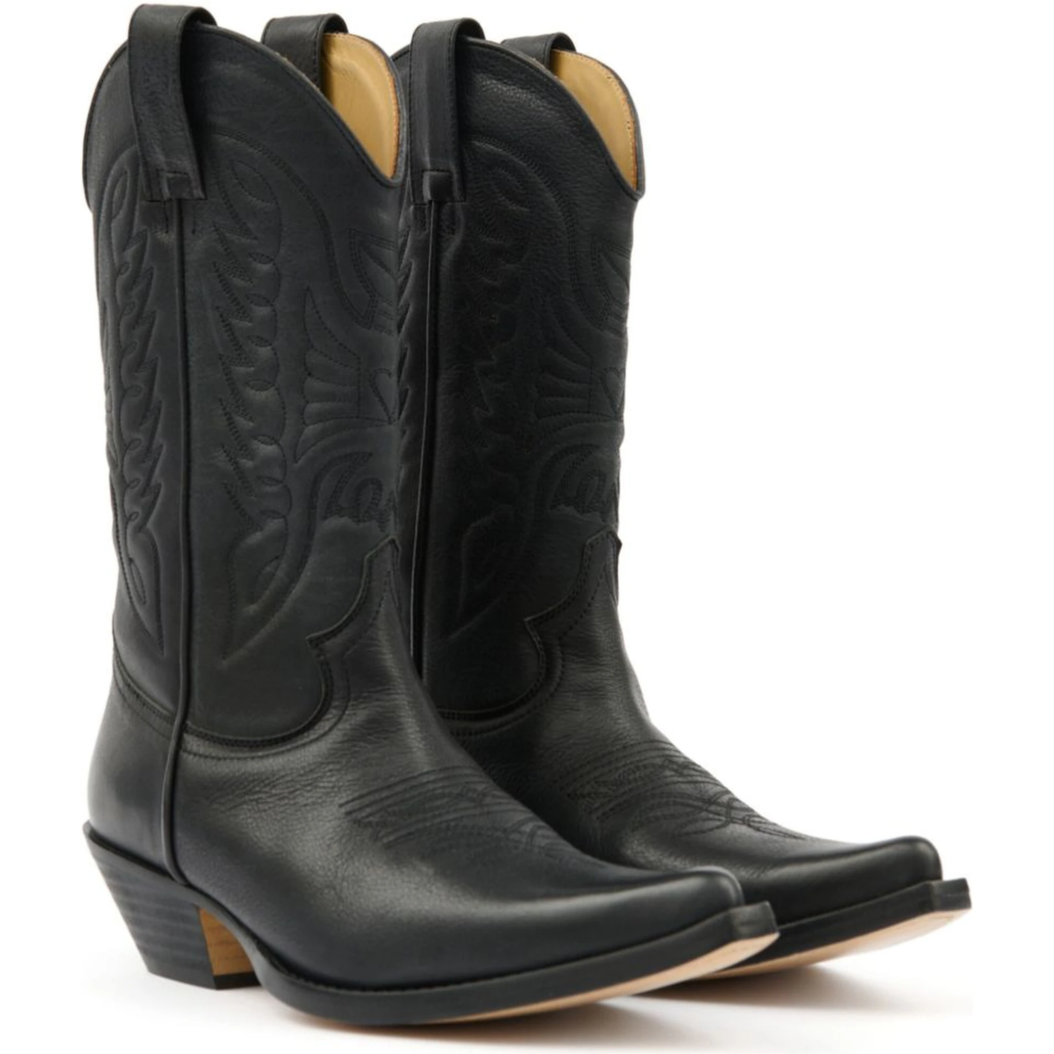 Mm6 By Maison Margiela Pointed Toe High Shaft Black Boots