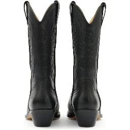 Mm6 By Maison Margiela Pointed Toe High Shaft Black Boots