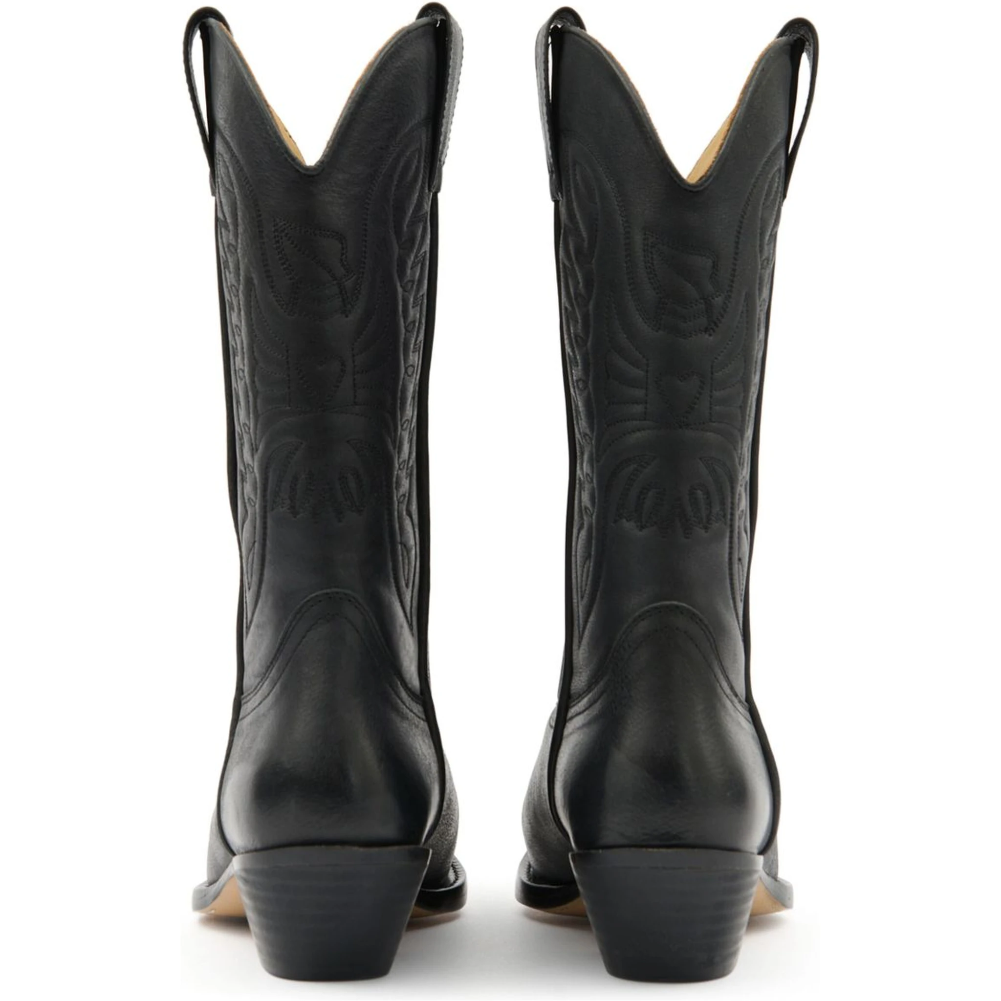 Mm6 By Maison Margiela Pointed Toe High Shaft Black Boots