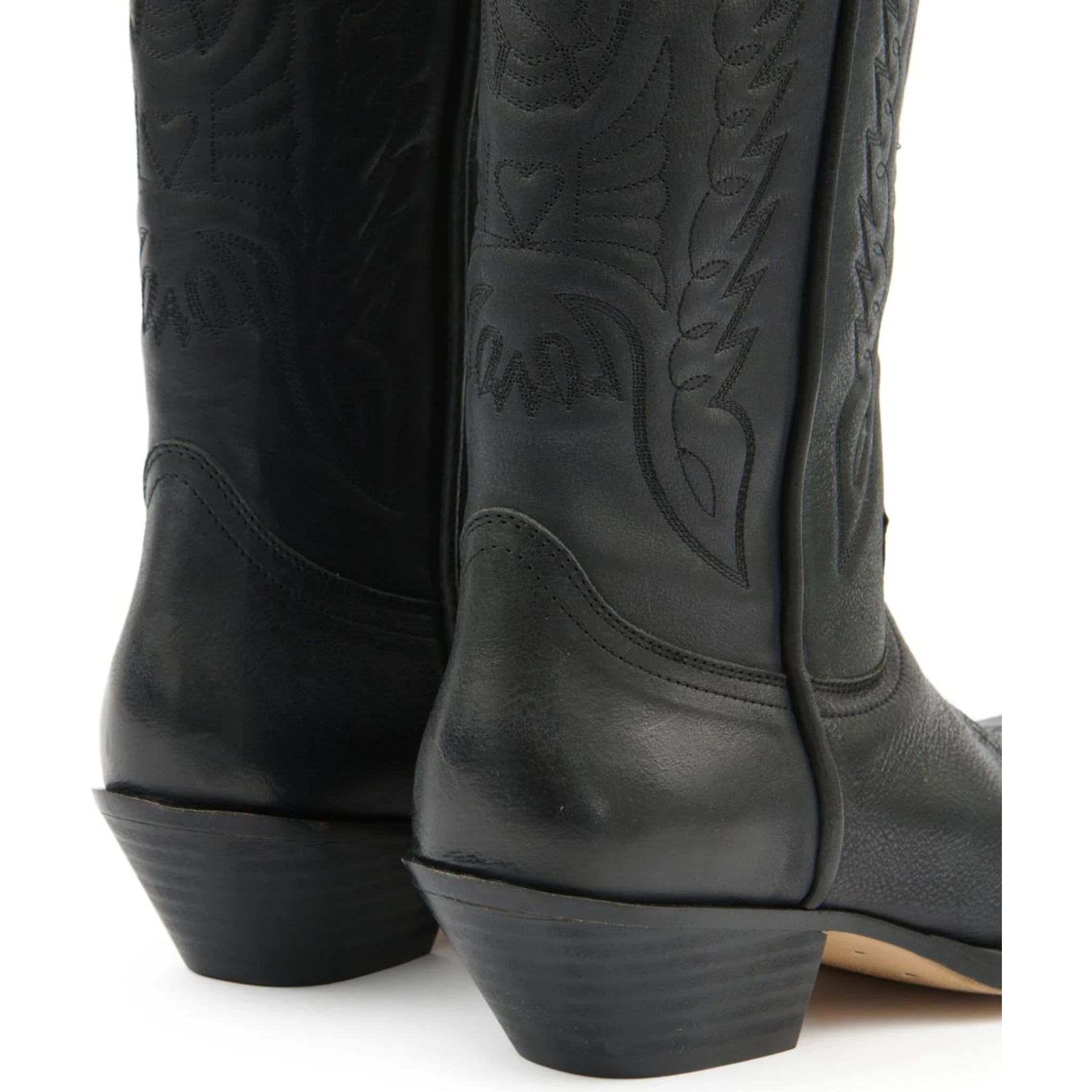 Mm6 By Maison Margiela Pointed Toe High Shaft Black Boots