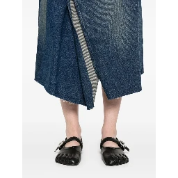 denim midi skirt