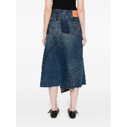 denim midi skirt