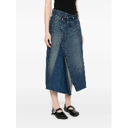 denim midi skirt