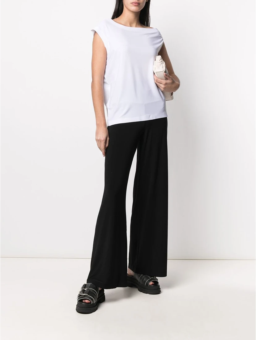 mid-rise wide-leg trousers