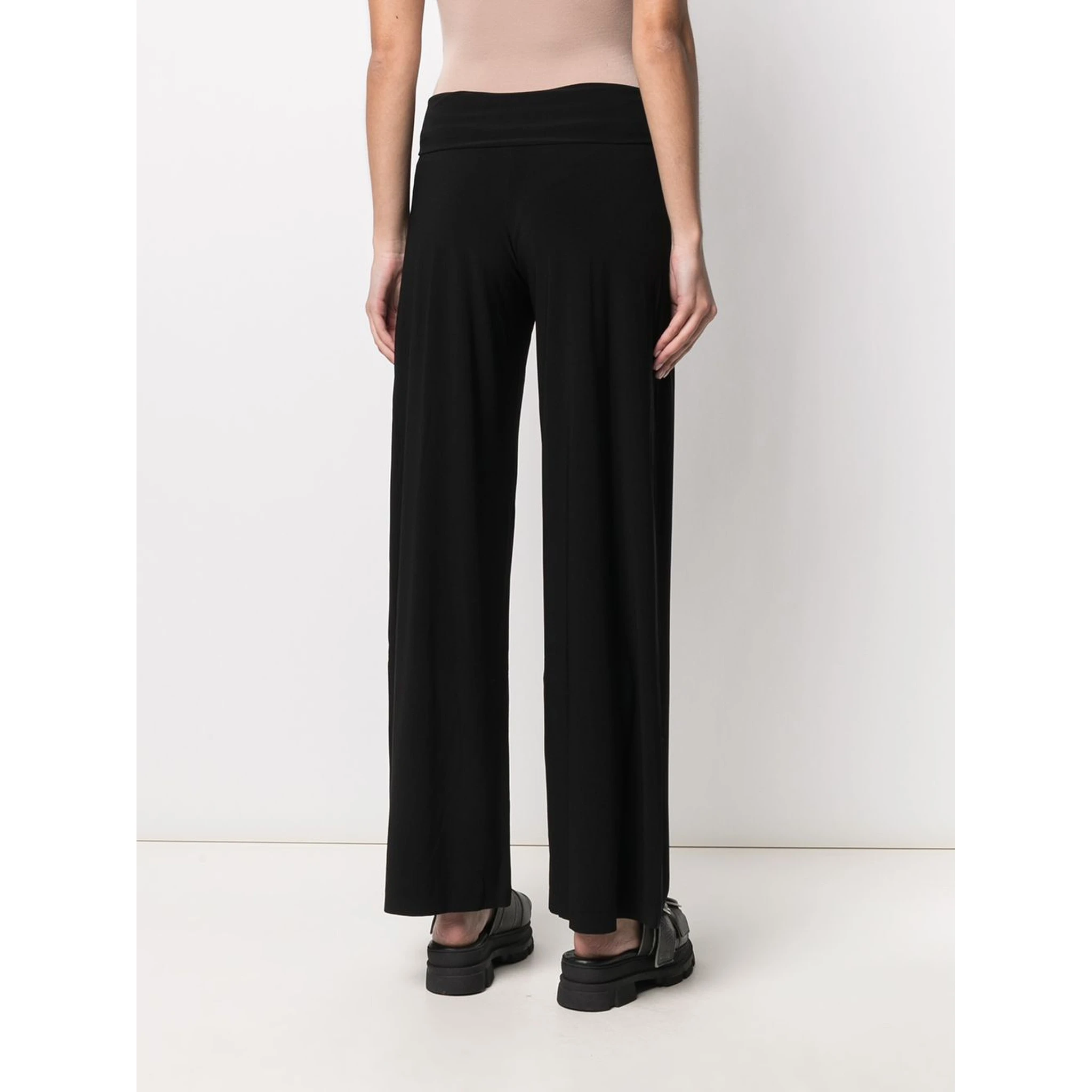 mid-rise wide-leg trousers