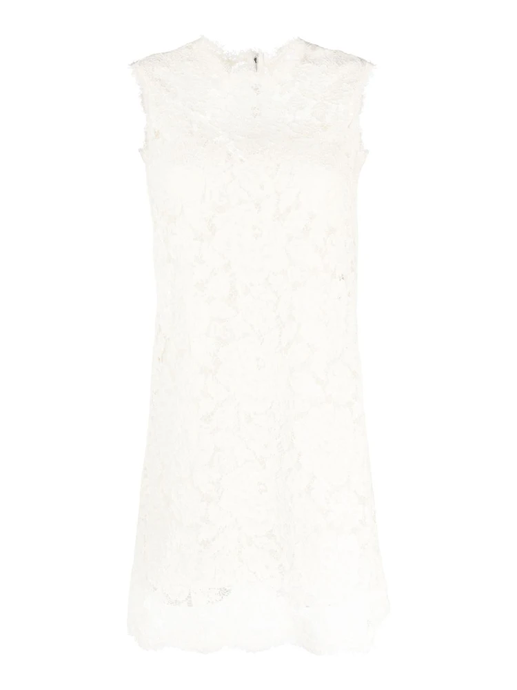 sleeveless lace mini dress