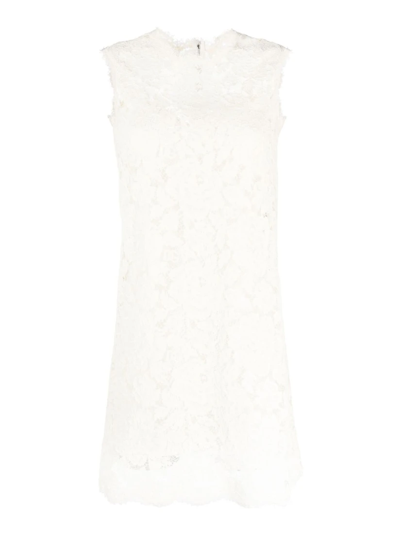 sleeveless lace mini dress