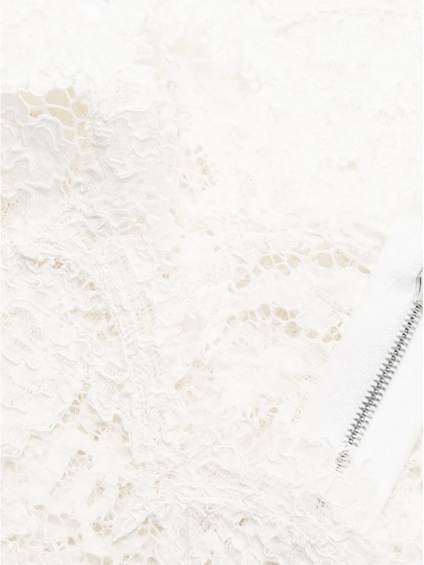 sleeveless lace mini dress