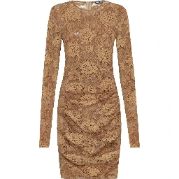 Lace Paneled Longsleeved Short Dre