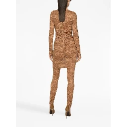 Lace Paneled Longsleeved Short Dre