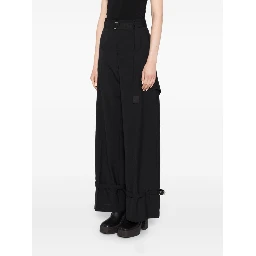 belted tailored trousers