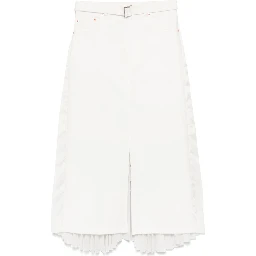 pleated-back midi skirt