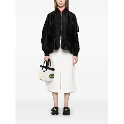 pleated-back midi skirt