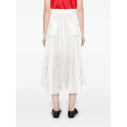 pleated-back midi skirt
