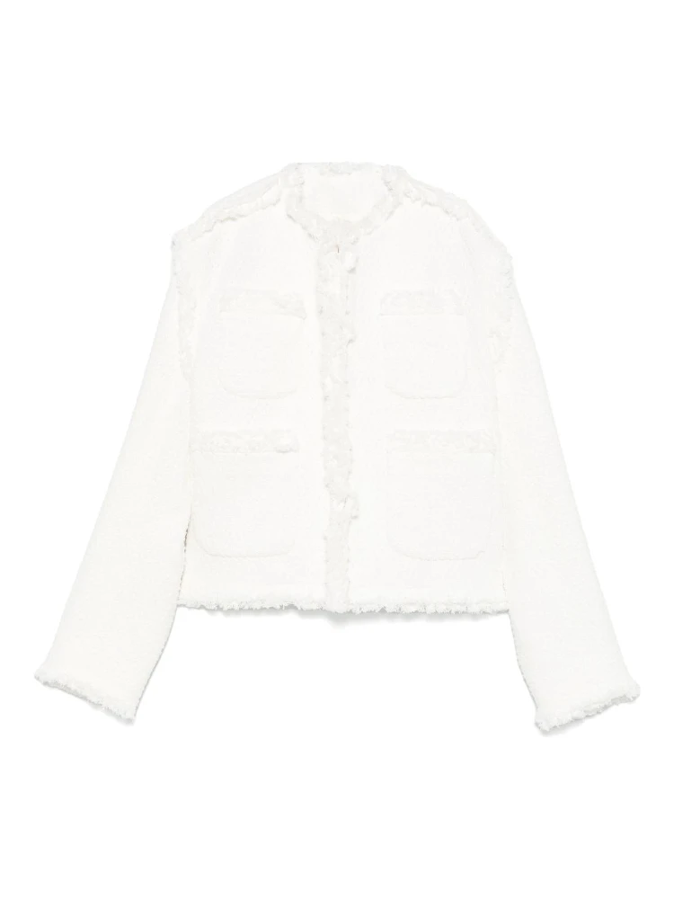 Women's Denim Mix Jacket In White