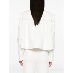 Women's Denim Mix Jacket In White