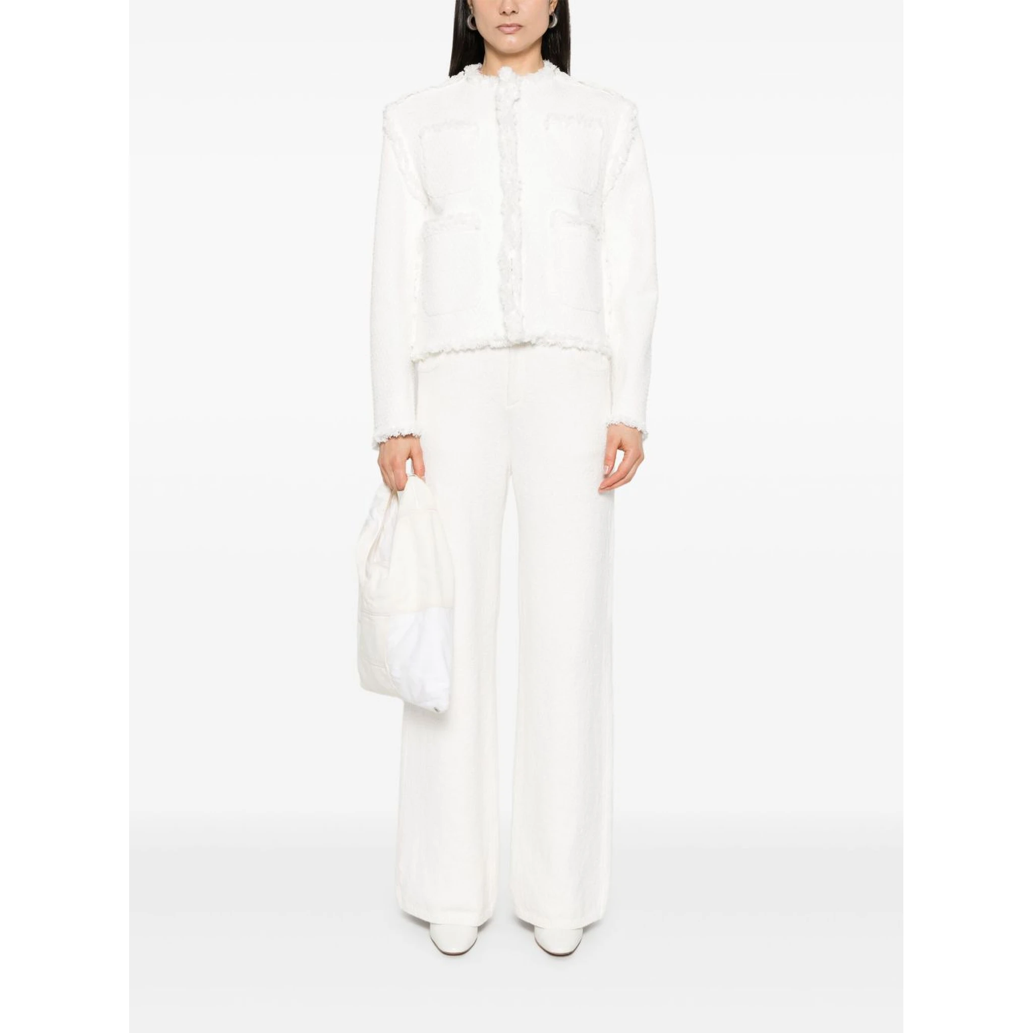 Women's Denim Mix Jacket In White