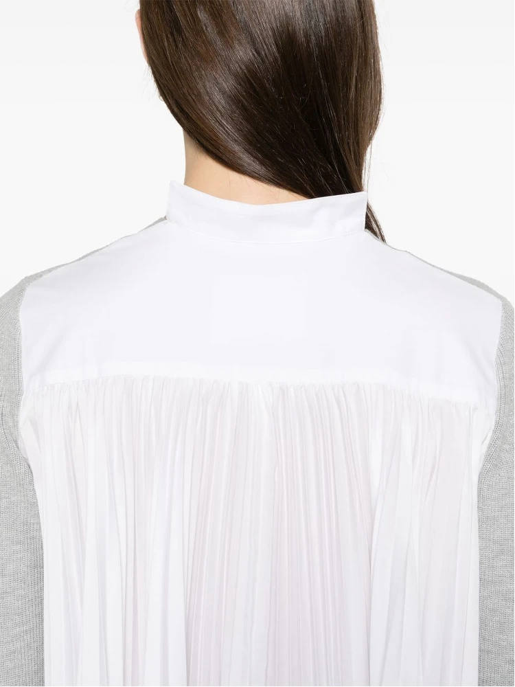 Grey & White Cotton Knit Cardigan alternative