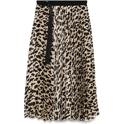 leopard-print midi skirt