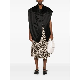 leopard-print midi skirt