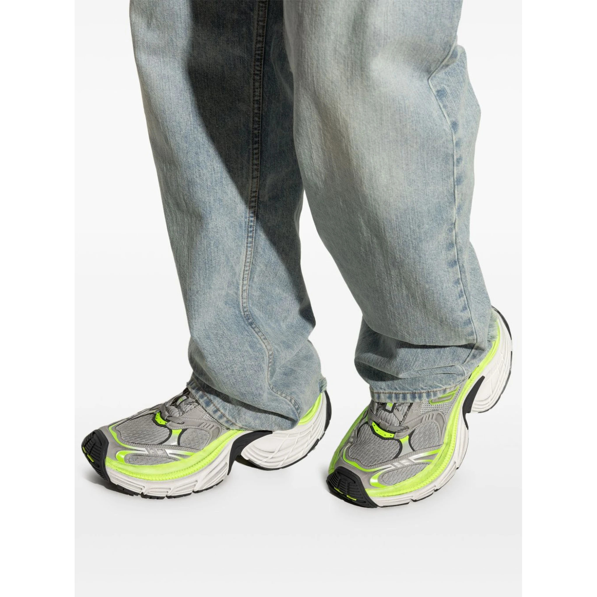 Gray/white/fluorescent Yellow Sneaker 6xl