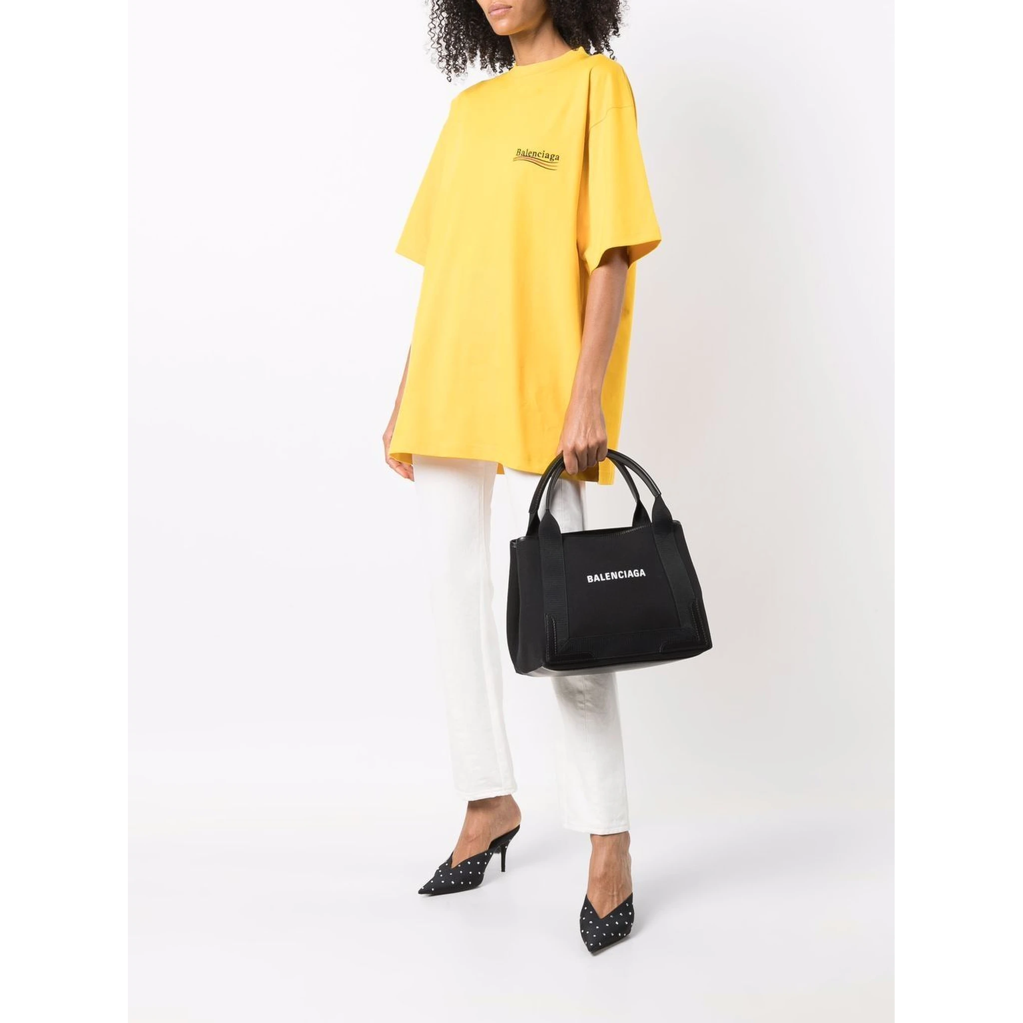 Women's Navy Cabas Xs Canvas Tote Bag In Multicolor