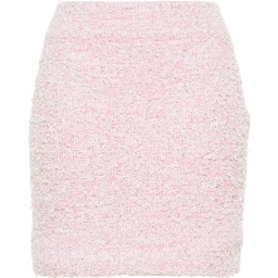 Cotton Blend Tweed Mini Skirt