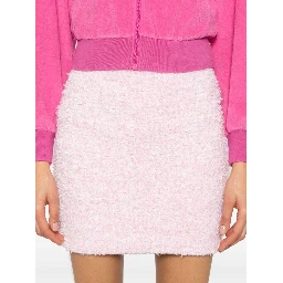 Cotton Blend Tweed Mini Skirt