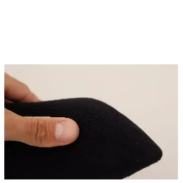 Black Suede Logo Socks Block Heel Ankle Boots Shoes