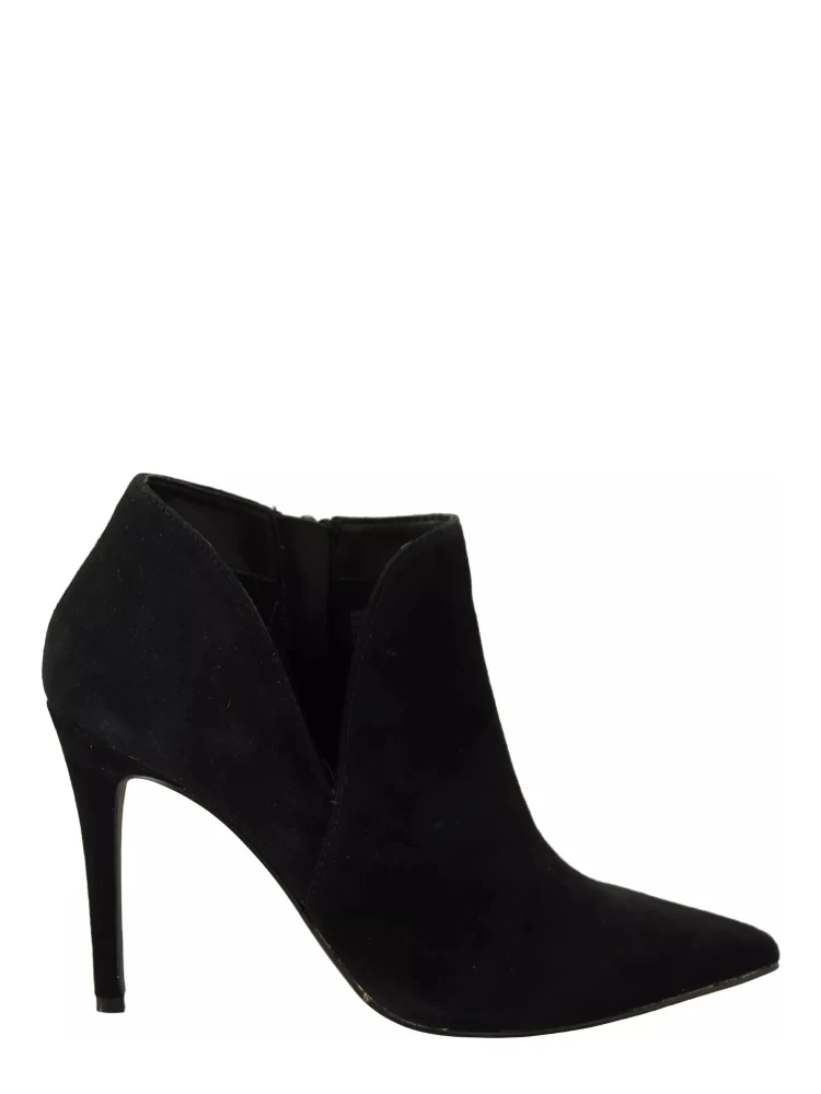 Black Suede Leather Stiletto Heels Boots Shoes