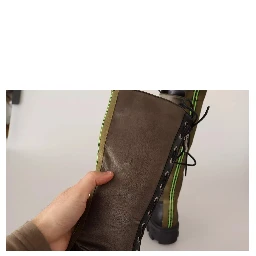 Black Green High Combat Boots Lace Up Military Shoes