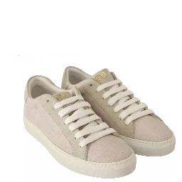 Off White Low Top Lace Up Sneakers Shoes