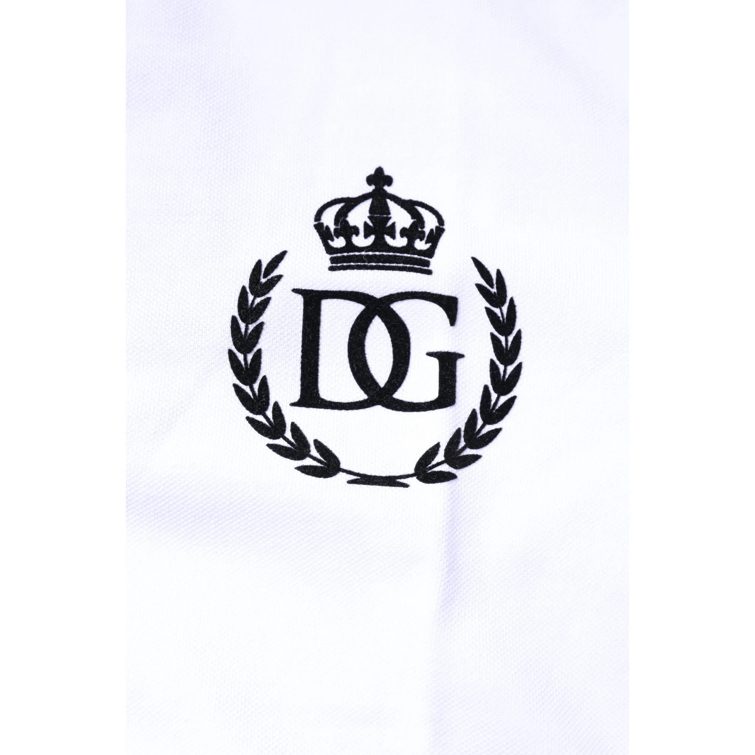 White Cotton Crown Collared Men Polo T-shirt