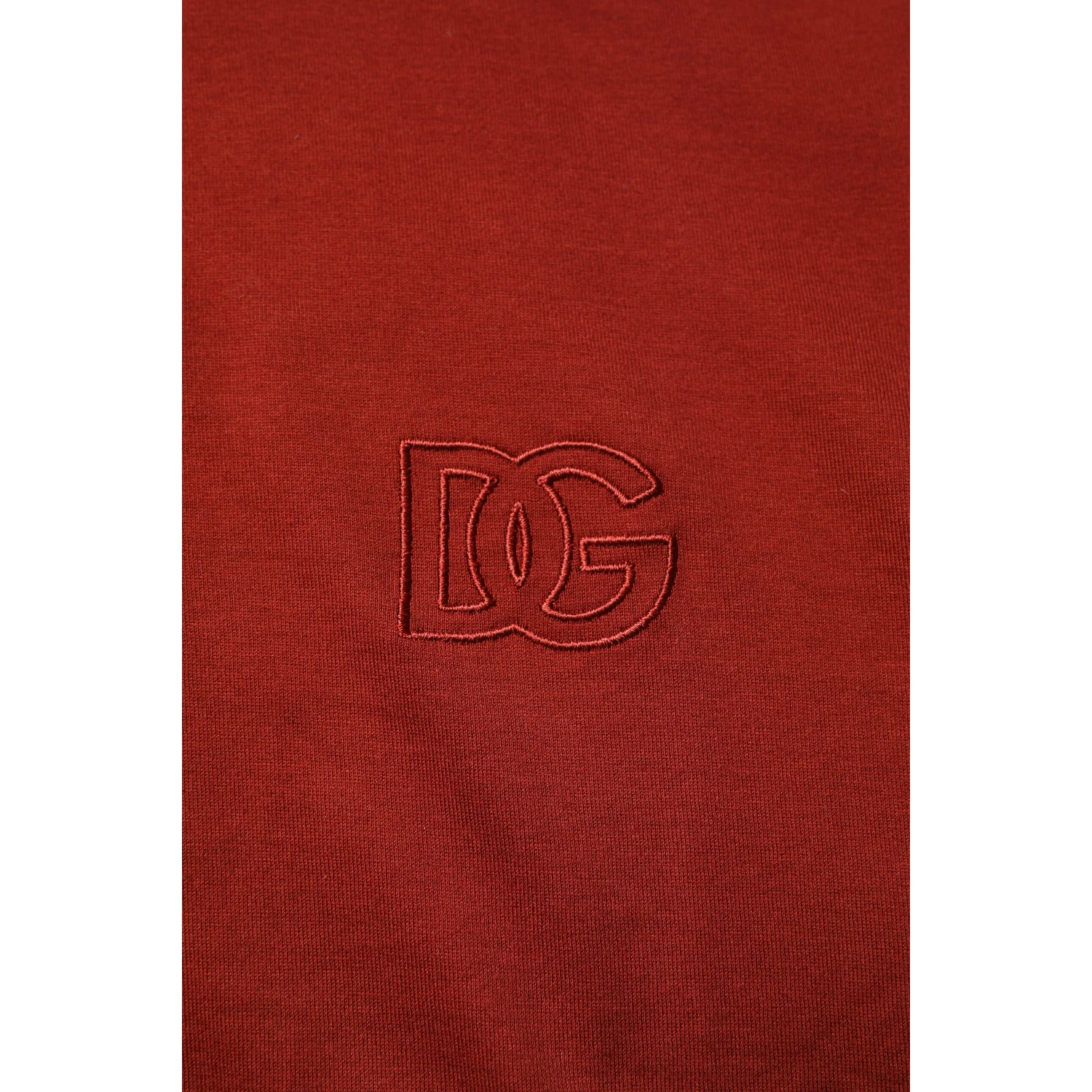 Red Cotton DG Logo Collared Men Polo T-shirt