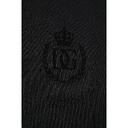 Black Cotton DG Logo Collared Polo T-shirt