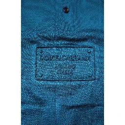 Blue Logo Cotton Men Polo Shirt T-shirt