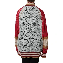 Multicolor Floral Lace Cardigan Sweater