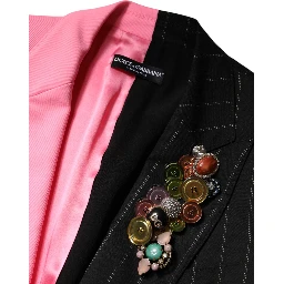 Multicolor Patchwork Embellished Coat Jacket
